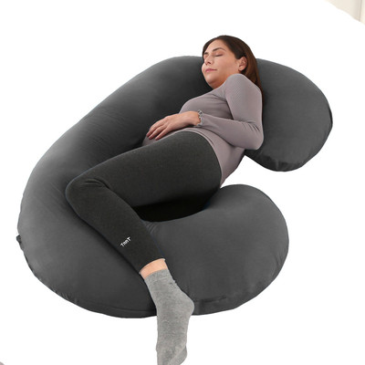 Texlux Microfibre Solid Pregnancy Pillow Pack of 1(Grey)