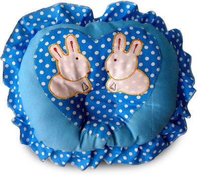 Pank-Smith Microfibre Solid Baby Pillow Pack of 1(Blue)