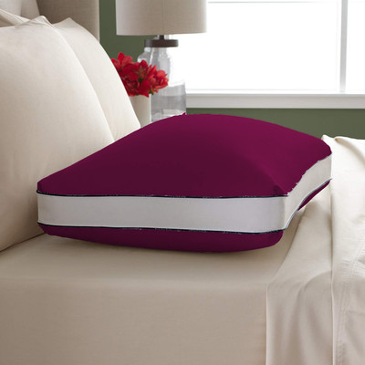 CRAZY WORLD Microfibre Solid Sleeping Pillow Pack of 2(wine)