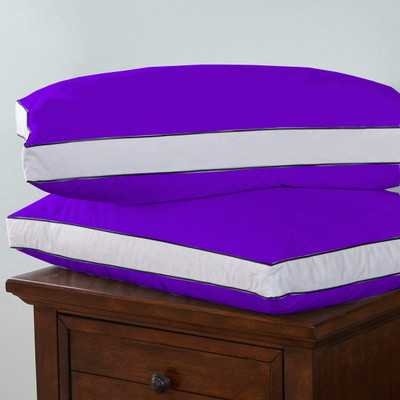 EVERDECOR Microfibre Solid Sleeping Pillow Pack of 2(Purple)