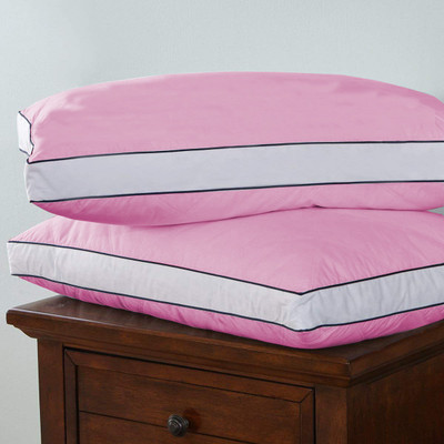 EVERDECOR Microfibre Solid Sleeping Pillow Pack of 2(light pink)