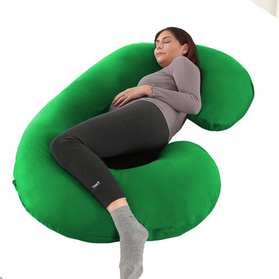 Texlux Microfibre Solid Pregnancy Pillow Pack of 1(Green)