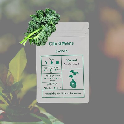 CityGreens Kale Seeds - Vegetable Plant Seeds for Home Gardening - 100 Seed(100 per packet)