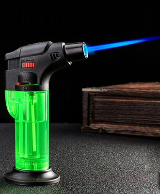 Gabbar ™ Flame Butane Gas Jet Cigarette Torch Lighter Pocket Lighter Pocket Lighter(Green)