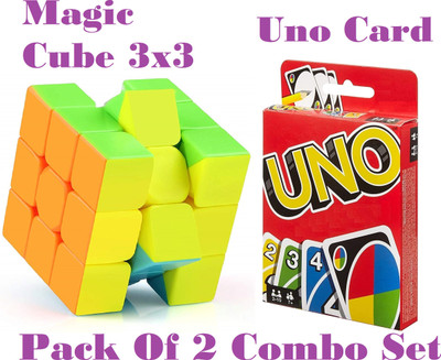 pari pari 108 Uno Card And Magic Cube 3x3 Combo Set Pack Of 2(2 Pieces)