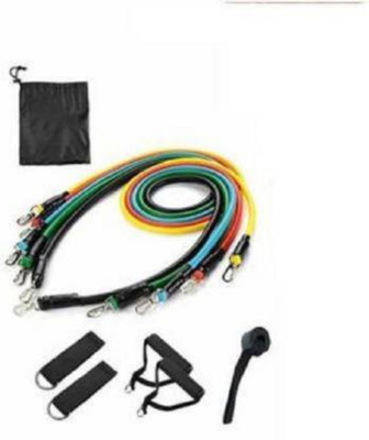 BADSHAH AND KHALIFA 11 PCS Fitness Gym Bands Set Fitness Pull Exercise, Workout Yoga Resistance Tube Resistance Tube(Multicolor)