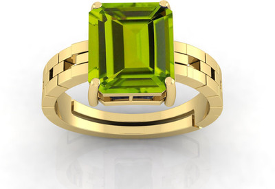 TODANI JEMS 7.25 Ratti A+ Quality Peridot Gemstone Ring Brass Peridot Ring