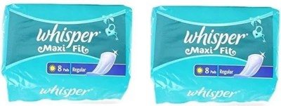 Whisper Maxi Fit Regular - 8 +8 Pads Sanitary Pad Sanitary Pad(Pack of 16)