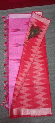 DD Handloom Self Design Bhagalpuri Cotton Blend Saree(Red, Pink)