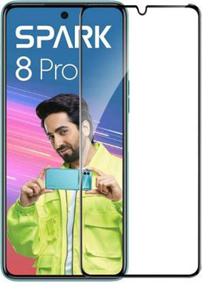 SRT Edge To Edge Tempered Glass for Tecno Spark 8 Pro(Pack of 1)