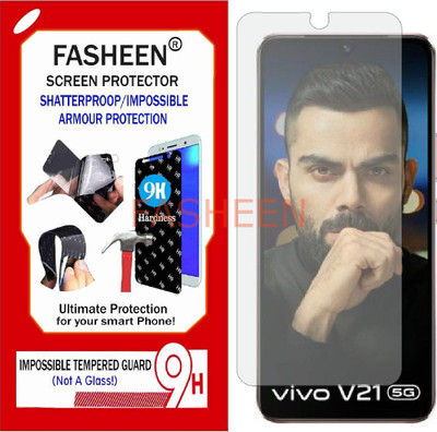 Fasheen Tempered Glass Guard for VIVO V21 (Flexible Shatterproof)(Pack of 1)