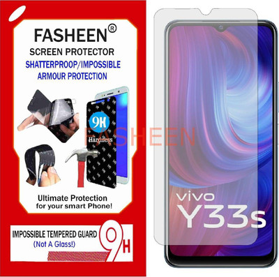 Fasheen Tempered Glass Guard for VIVO Y33 S V2109 (Flexible Shatterproof)(Pack of 1)