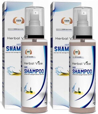 HERBAL VIBE Hair Shampoo Anti Hair Fall Anti Dandruff Combo Pack for Men & Women Ayurvedic Shampoo(200 ml)