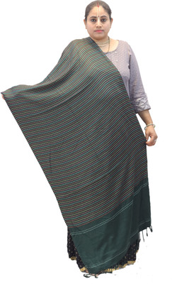 KAVIM Wool Self Design Women Shawl(Multicolor)