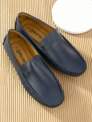BIG FOX Latest Design Strider-7 Color Block Loafers For Men(Blue , 8)