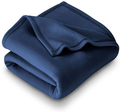 Supreme Home Collective Solid Single Fleece Blanket for  AC Room(Polyester, Blue)