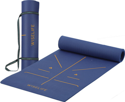 Wiselife Tru Alignment Navy Blue TPE 6 mm Yoga Mat
