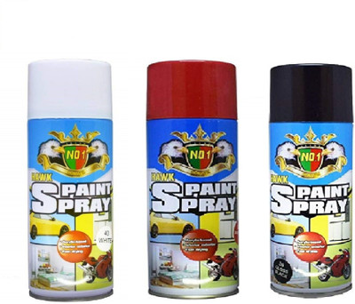 Turtulsgroup red/black/white Black Spray Paint 300 ml(Pack of 3)