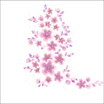 Vijaya enterprises 67 cm Beautiful Pink Flowers Wall Sticker size (85x90 cm) Self Adhesive Sticker(Pack of 1)