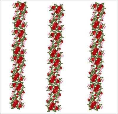 AKSHAYADECOR 1 cm Red Rose Bell Wall Sticker 3d sticker poster image cretive scenry wallpaper Size Self Adhesive Sticker(Pack of 1)