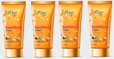 ZORDAN Sunscreen - SPF 40 SPF 40 Sunblock Sunscreen Cream (5 in 1 Solution) (60 GM X 4)(240 g)