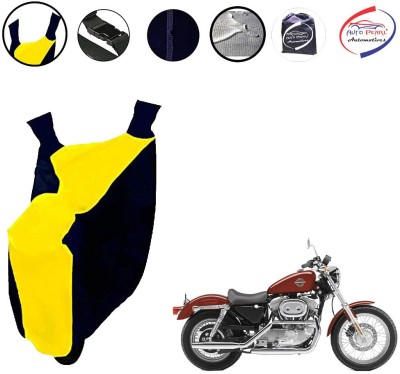 AUTO PEARL Waterproof Two Wheeler Cover for Harley Davidson(XL 883, Yellow, Blue)