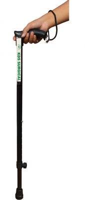 KDS SURGICAL Single Black Dori Height Adjustable Walking Stick