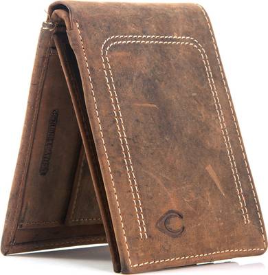 WILD ZARZA LONDON Men Tan Genuine Leather Wallet