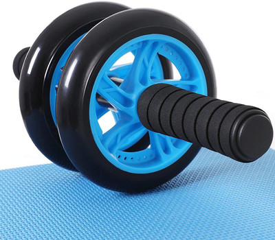 Pheonix AB Roller AB Wheel Abdominal roller machine Wheel Non-Slip Extra Thick Mat Ab Exerciser(Black, Blue)