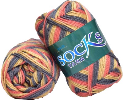 M.G Enterprise Premium Mango Grey Socks high strength Nylon yarn ( 400 g )