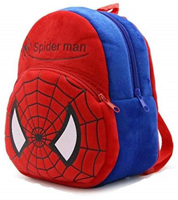 Mighty KIdz Spiderman Plush Bag RED/BLUE 3 L Backpack(Red)