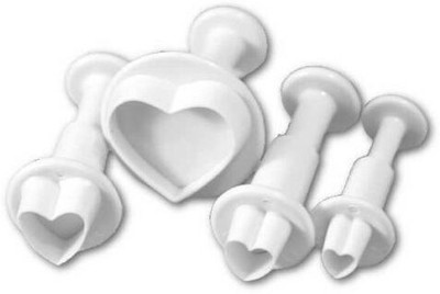 TRENDING PRODUCTS VILLA Heart Shape Cookie Cutter Plunger Set Cookie Cutter(Pack of 4)