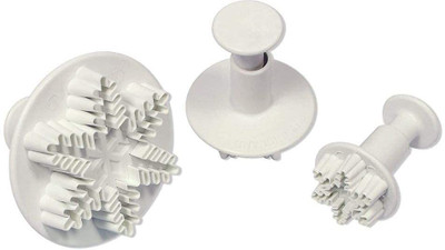 TRENDING PRODUCTS VILLA Snowflake Cookie Cutter Plunger Set Cookie Cutter(Pack of 3)