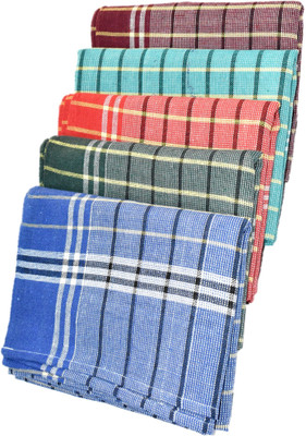 TUNI MANI Cotton 120 GSM Bath Gamcha Set(Pack of 5)