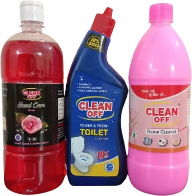 Clean Off 3 In 1 Home Care Combo Toilet Cleaner, Hand Wash & Floor Cleaner(2500 ml)