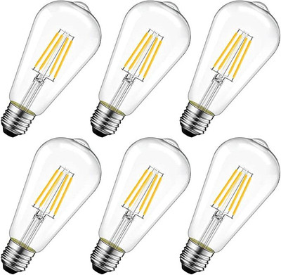 Ahuja International 4 W Basic Decorative E27 LED Bulb(Yellow, Pack of 6)