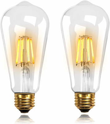 Ahuja International 4 W Basic Decorative E27 LED Bulb(Yellow, Pack of 2)