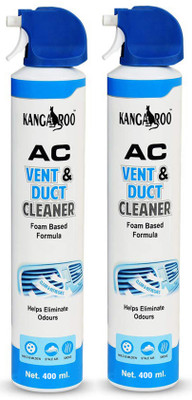 KANGAROO Car AC Vent & Duct Cleaner Odor Neutralizer Spray Form AC Vent & Duct Cleaner 400 ML Each (PACK OF 2) Vehicle Interior Cleaner(400 ml)
