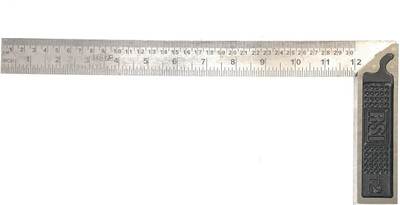 FIXKIT Tri Square Tool 90 Degrees Right Angle Ruler 12 Inch Tri-Square(Pack of 1)