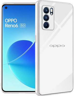 SoSh Back Cover for Oppo Reno 6 5G(White, Camera Bump Protector, Pack of: 1)