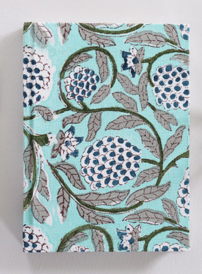 Ravaiyaa - Attitude Is Everything Recycled Handmade Book-size Notebook Unruled 52 Pages(Turquoise Custard apple)