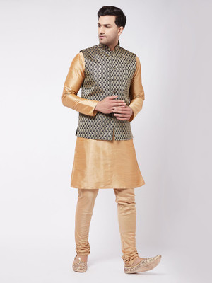 VASTRAMAY Men Kurta Churidar Ethnic Jacket Set