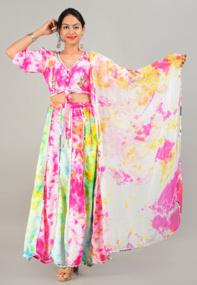 Fashion Culture Women Ethnic Top Skirt Set