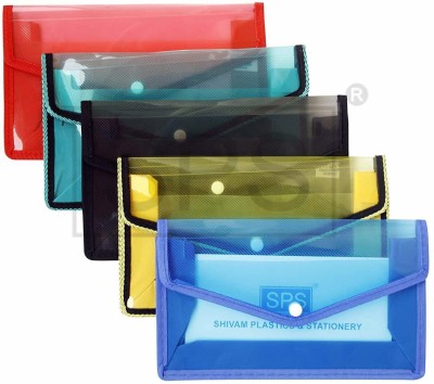 SHB plastic Document Organizer Transparent FILE(Set Of 5, Multicolor)