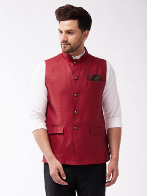 VASTRAMAY Sleeveless Printed Men Jacket
