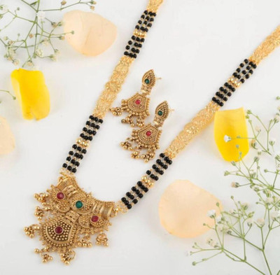 VIDHI PATEL Alloy Gold-plated Gold Jewellery Set(Pack of 1)