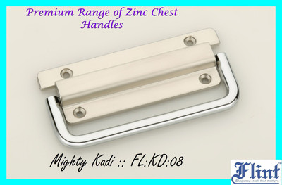 Flint FL : KD : 08 Zinc Cabinet/Drawer Handle(Silver Pack of 1)