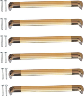 DecorDepo Oval D Brown Antique Finish 4 Inch 6 Pcs Stainless Steel Cabinet/Drawer Handle(Gold, Brown Pack of 2)