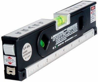 Bluedeal Laser Level with Tape Measure Pro 4 Level Bubbles with LED Light, Lv-04 (100 cm, Multicolour) Non-magnetic Line Level(10 cm)