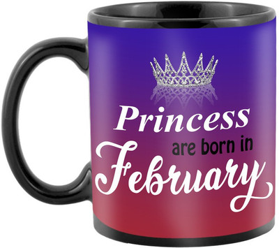 JS micro system Special month mugs for princesses black backgroung JSM1BM003 Ceramic Coffee Mug(350 ml)